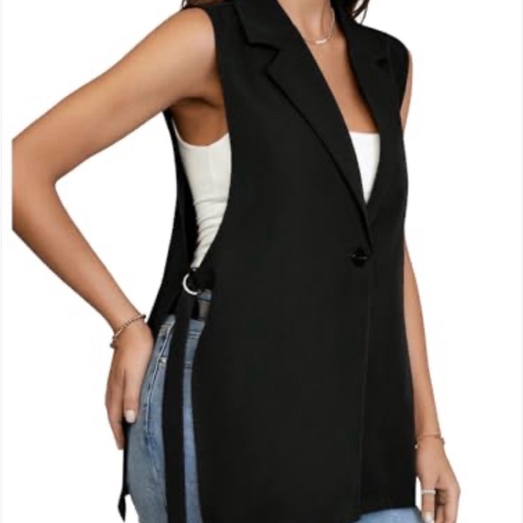 Zara Jackets & Blazers - 🖤 Zara Sleeveless Blazer Vest – Size L